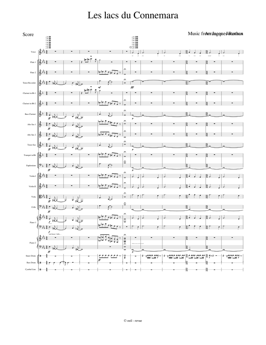 Les lacs du connemara Sheet music for Flute,