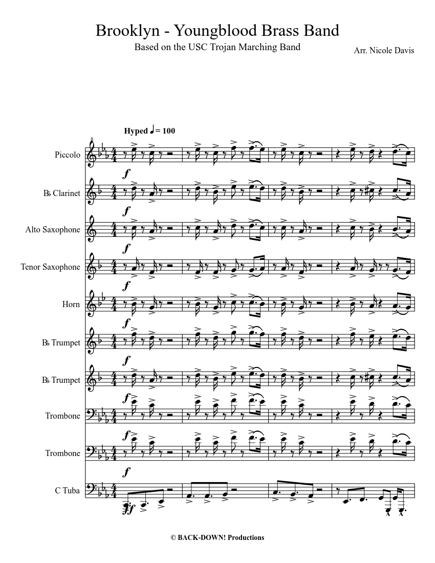Brooklyn Youngblood Brass Band (Marching) sheet music download free