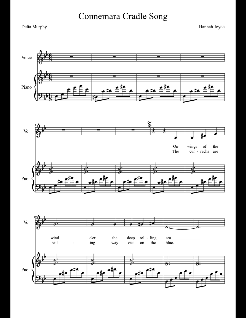 Connemara Cradle Song sheet music download free in PDF or MIDI