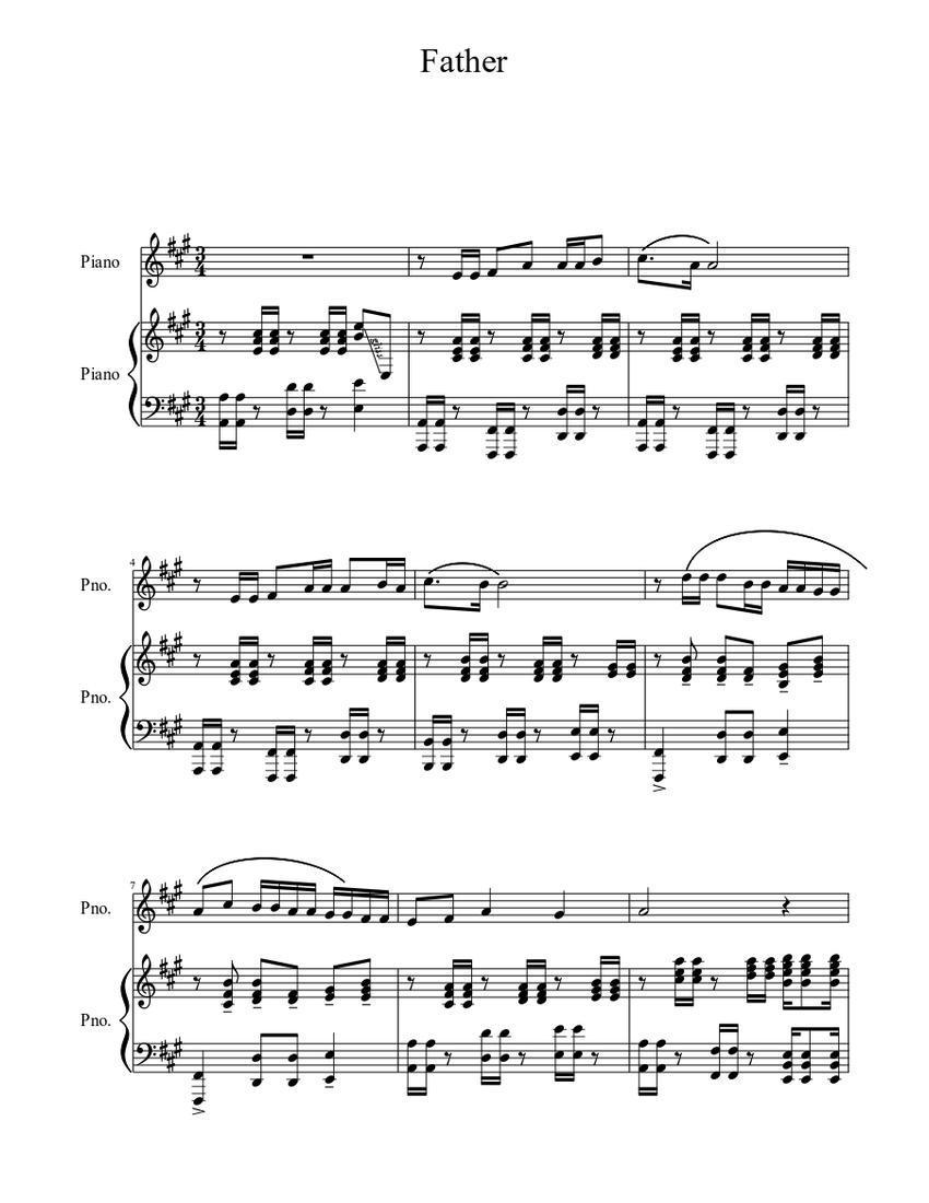 Download Other Father Song Sheet music | Download free in PDF or ...