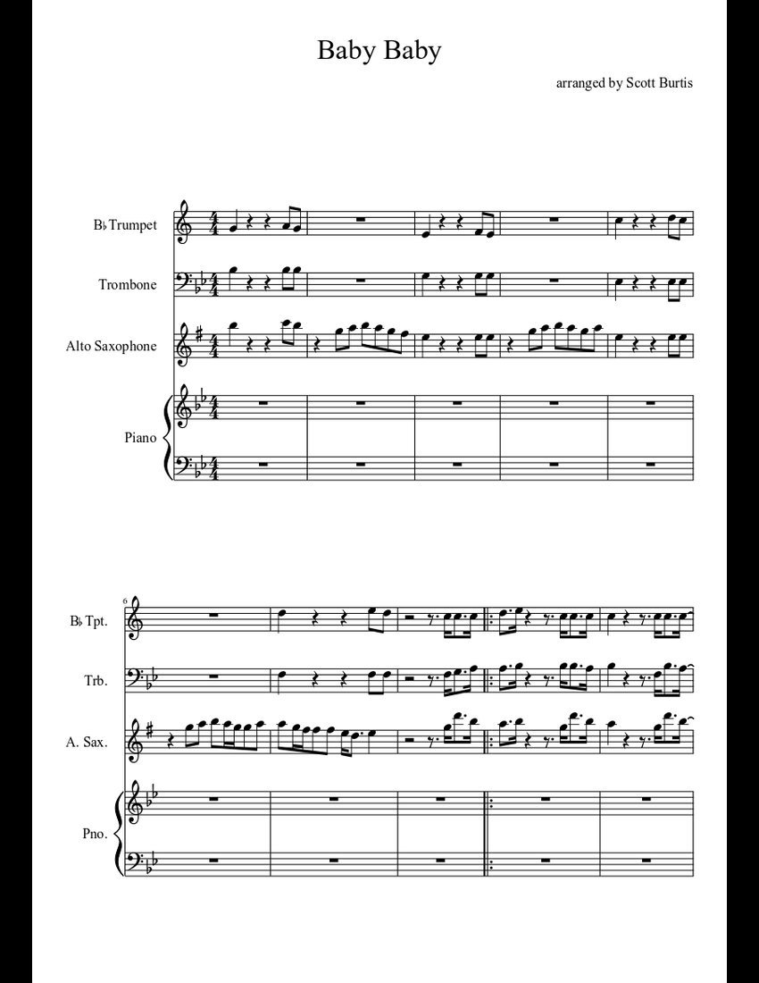 Baby Baby sheet music download free in PDF or MIDI
