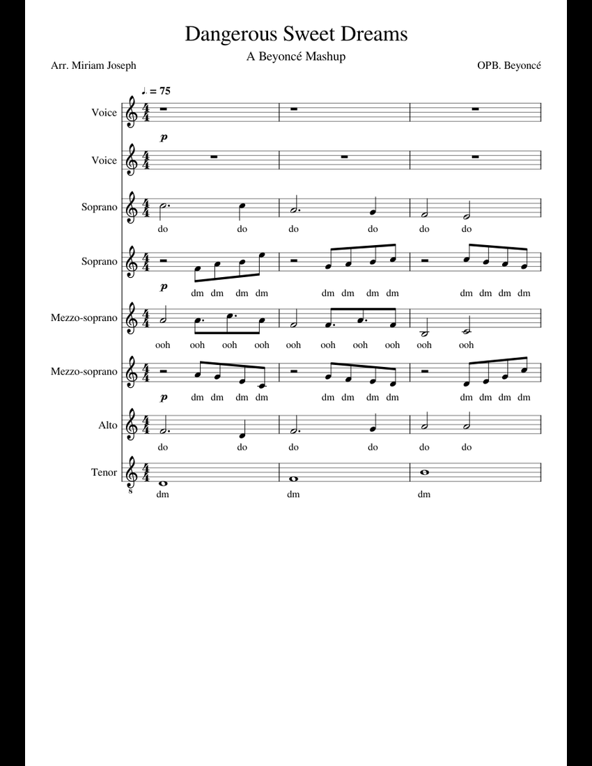 Dangerously Sweet Dreams sheet music for Piano download free in PDF or MIDI