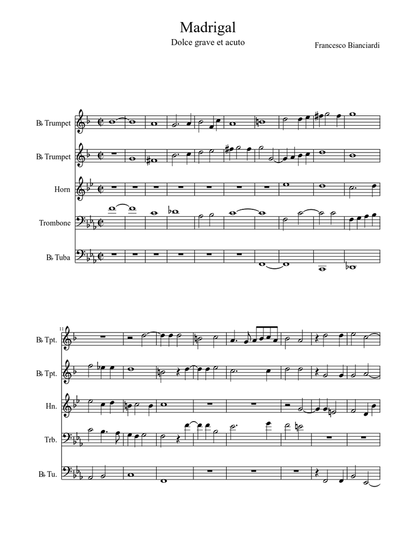 Madrigal Sheet music | Download free in PDF or MIDI | Musescore.com
