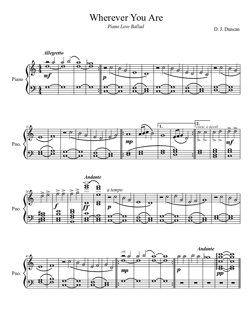 Wherever You Are Sheet Music Musescore wherever-you-are-sheet-music-musescore