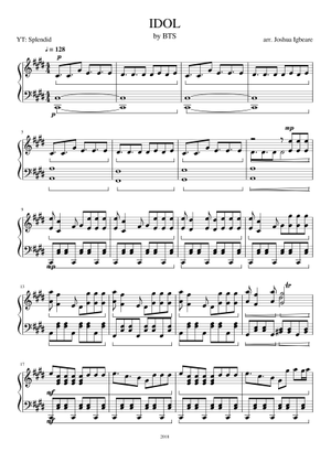 Bts Make It Right Piano Arrangement Splendid Sheet Music For Piano Solo Musescore Com - idol roblox music bts