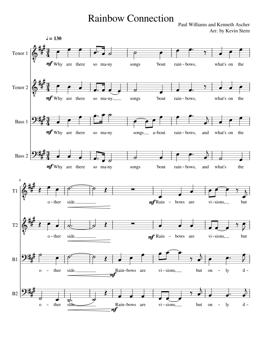 Rainbow Connection sheet music for Piano download free in PDF or MIDI