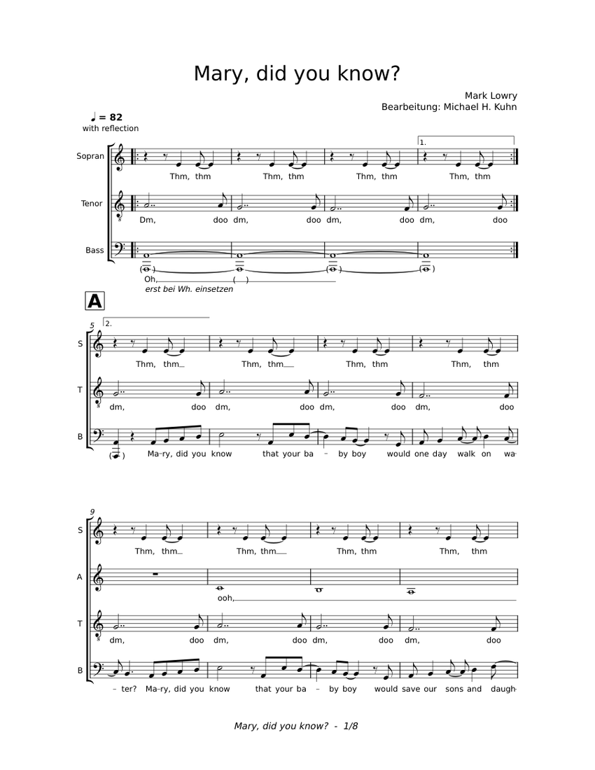 Mary, did you know? sheet music for Strings download free in PDF or MIDI