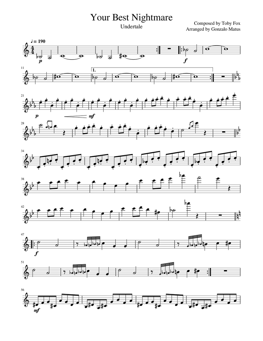 Your Best Nightmare - Violin Solo Sheet music for Violin (Solo) | Musescore.com