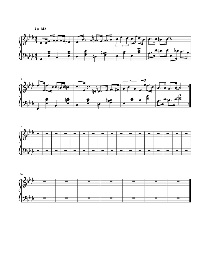 Ragtime #1 Sheet music for Piano | Download free in PDF or MIDI