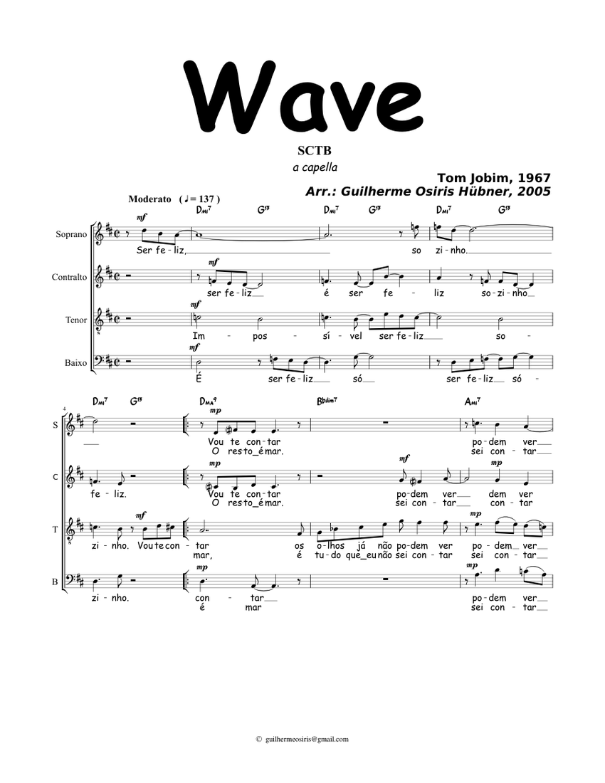 Wave Sheet music