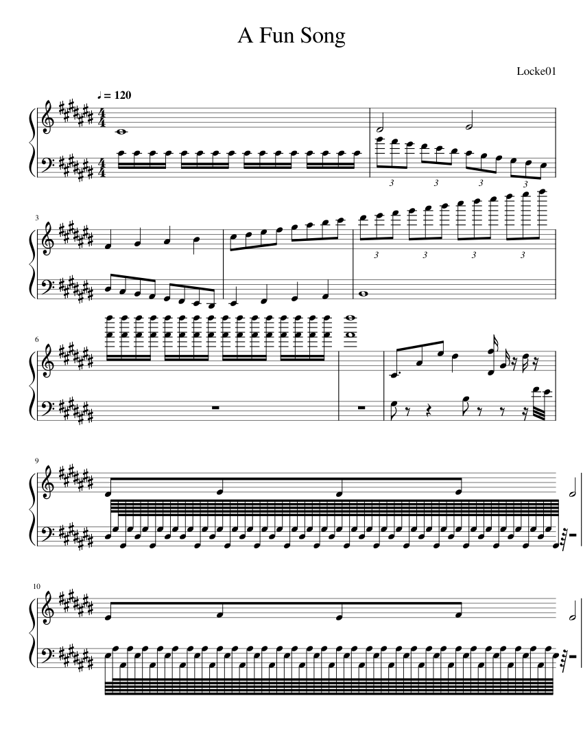 A Fun Song Sheet music for Piano (Solo) | Musescore.com