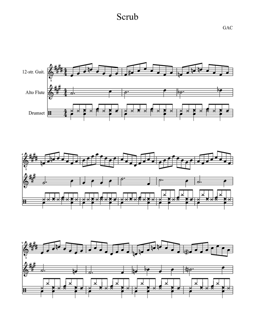 Scrub Finished for now Sheet music Download free in PDF or MIDI
