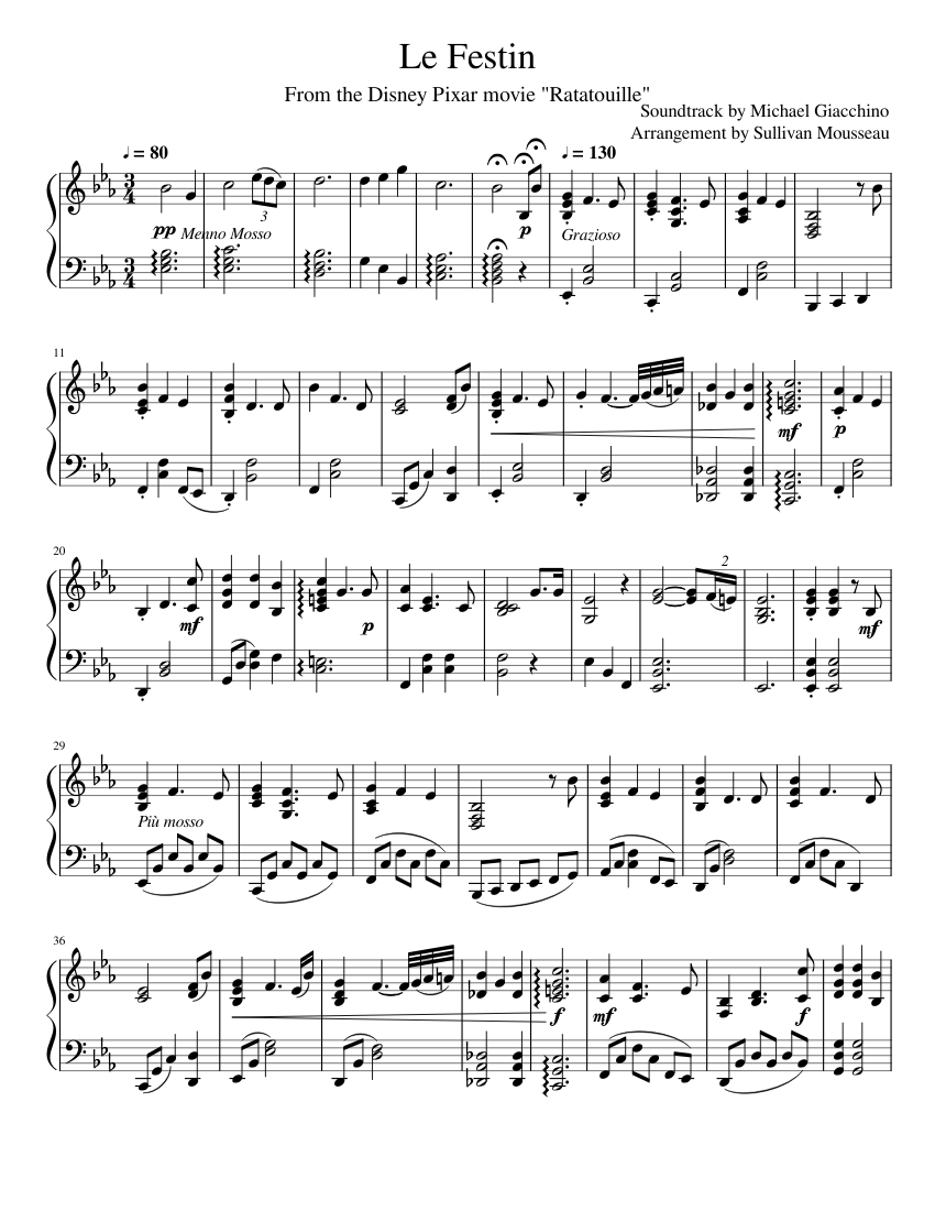 Le Festin Sheet music for Piano | Download free in PDF or MIDI