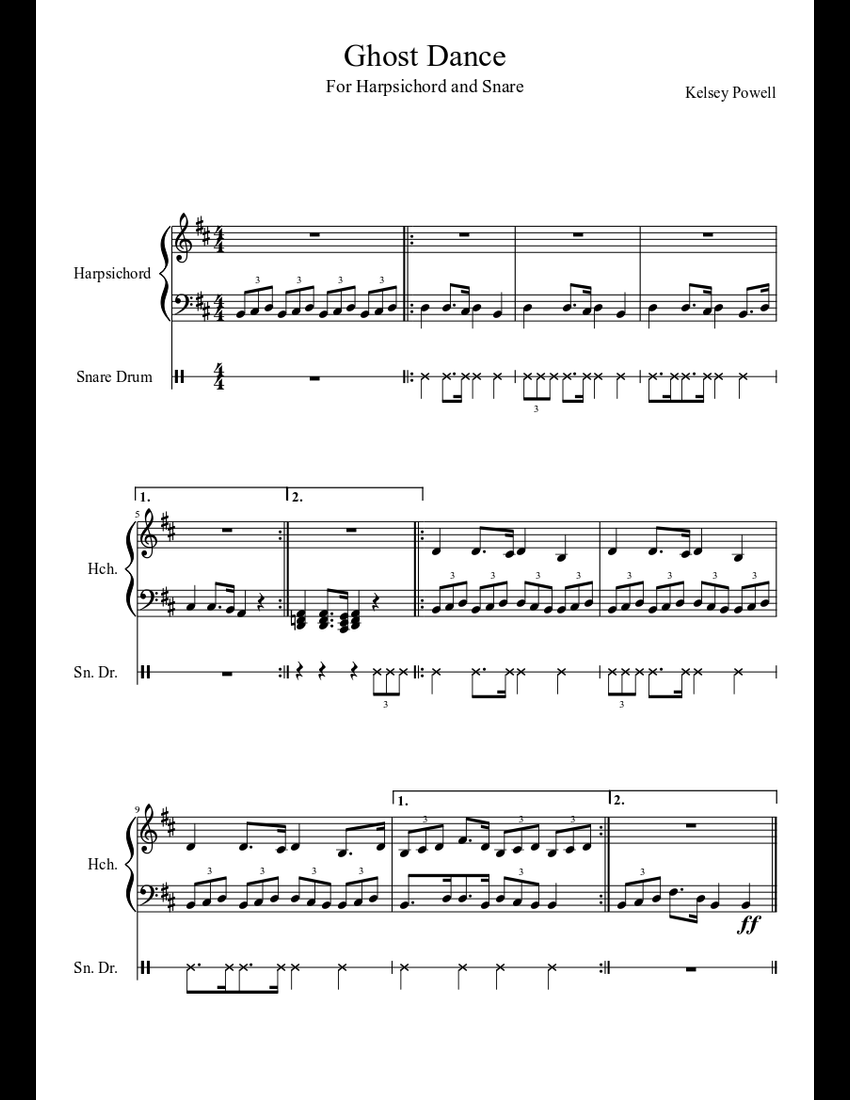 Ghost Dance sheet music download free in PDF or MIDI