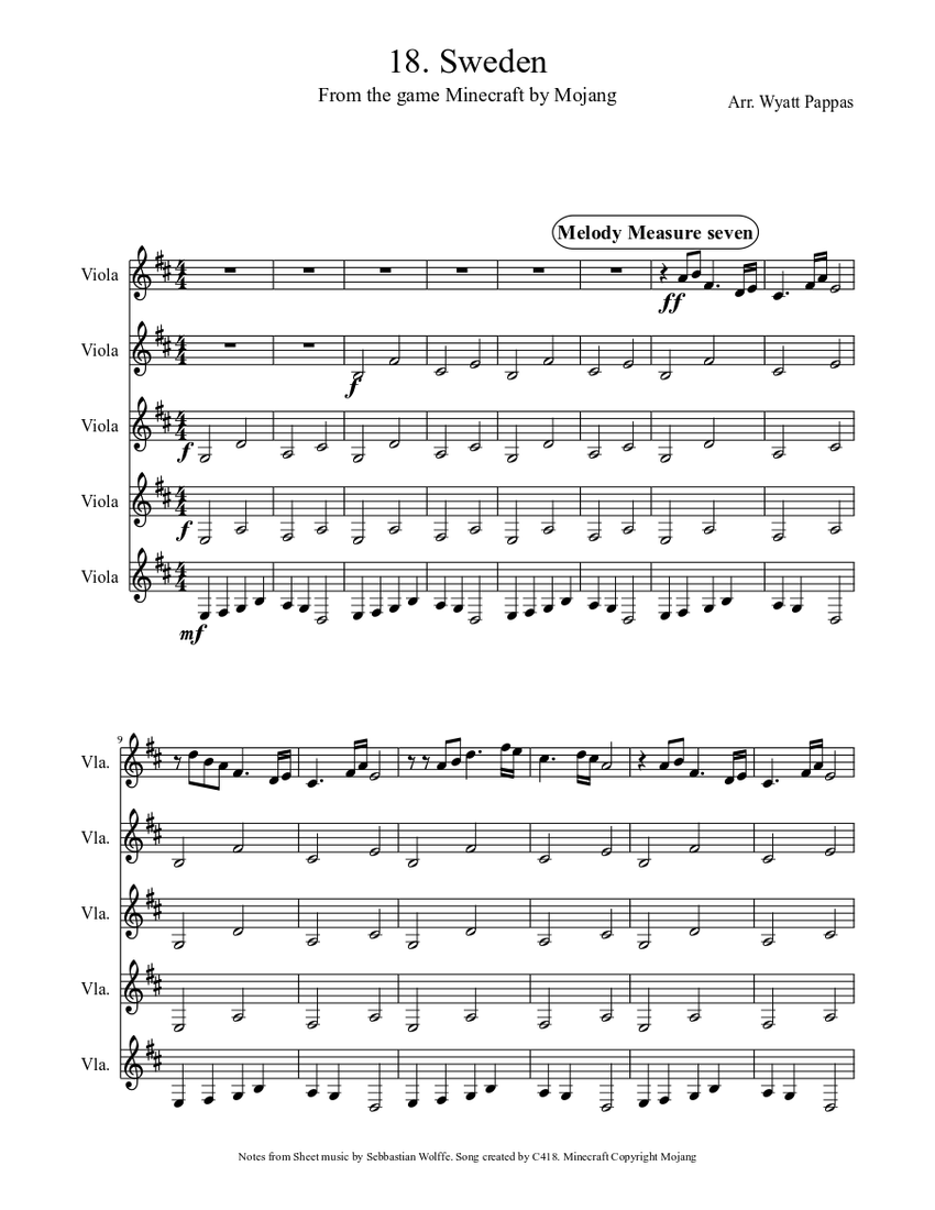 Sweden Sheet music | Download free in PDF or MIDI | Musescore.com