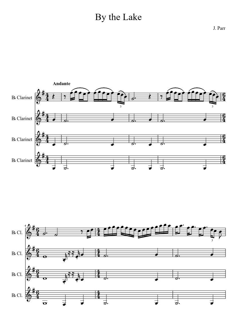 By the Lake sheet music download free in PDF or MIDI