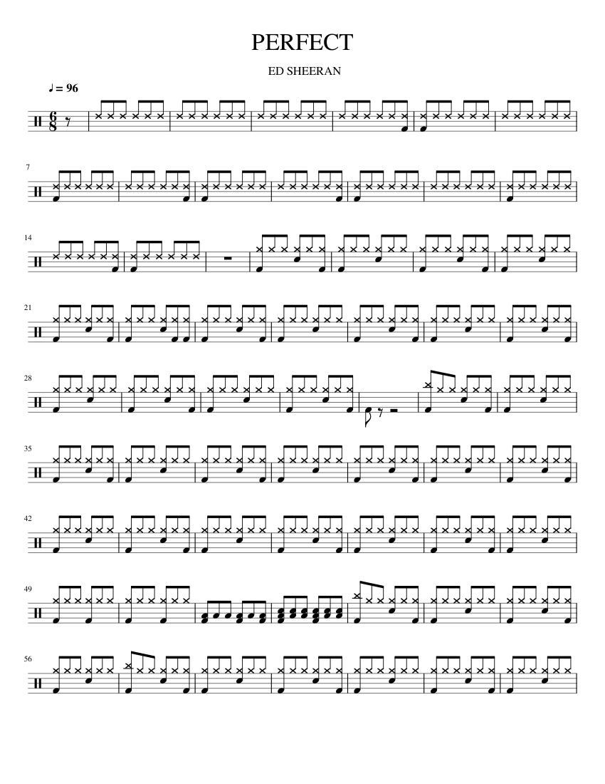 PERFECT DRUM SCORE Sheet music for Drum Group (Solo) | Musescore.com