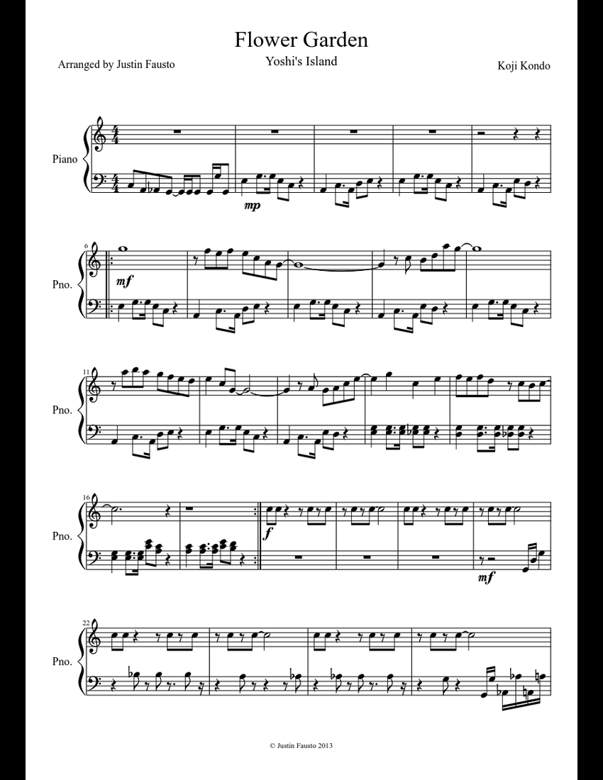 Flower Garden sheet music download free in PDF or MIDI