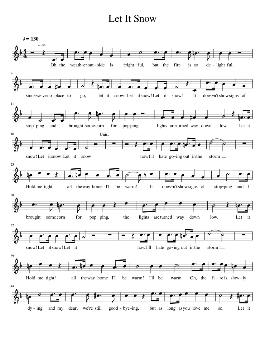 Let It Snow 2nd sheet music for Trumpet download free