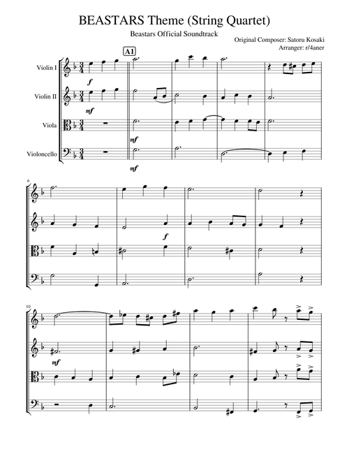 Sheet Music For Violin With 4 Instruments Musescore Com