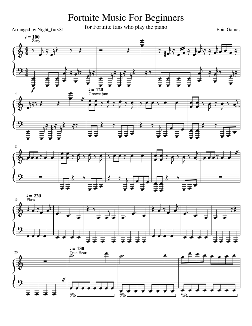 Wonderlijk Fortnite Music For Beginners - piano tutorial XH-22