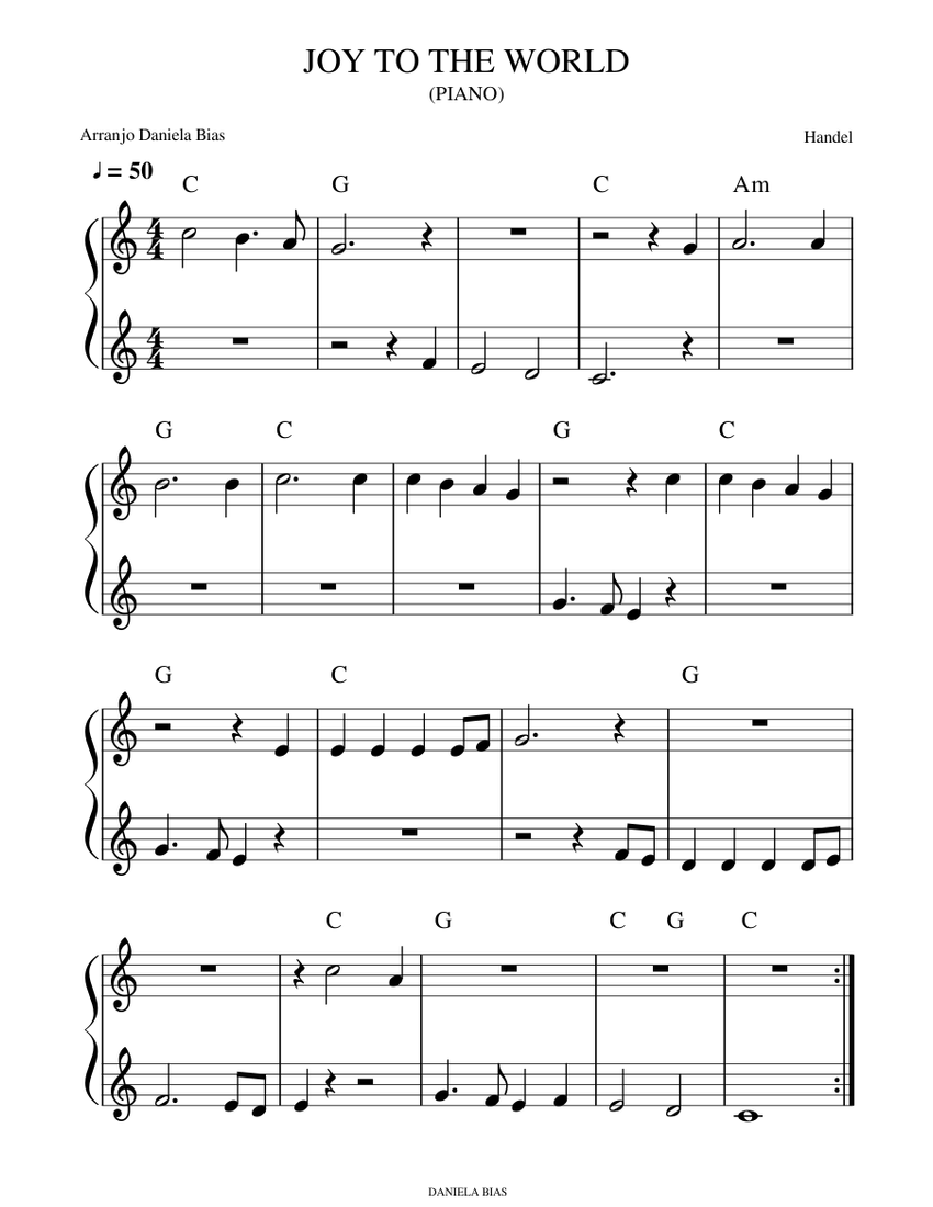 JOY TO THE WORLD sheet music for Piano download free in PDF or MIDI