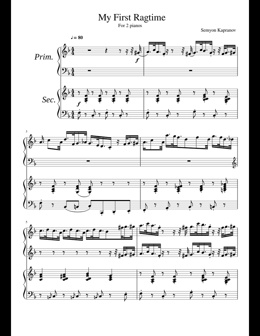 Piano Ragtime Premium Edition sheet music for Piano download free in