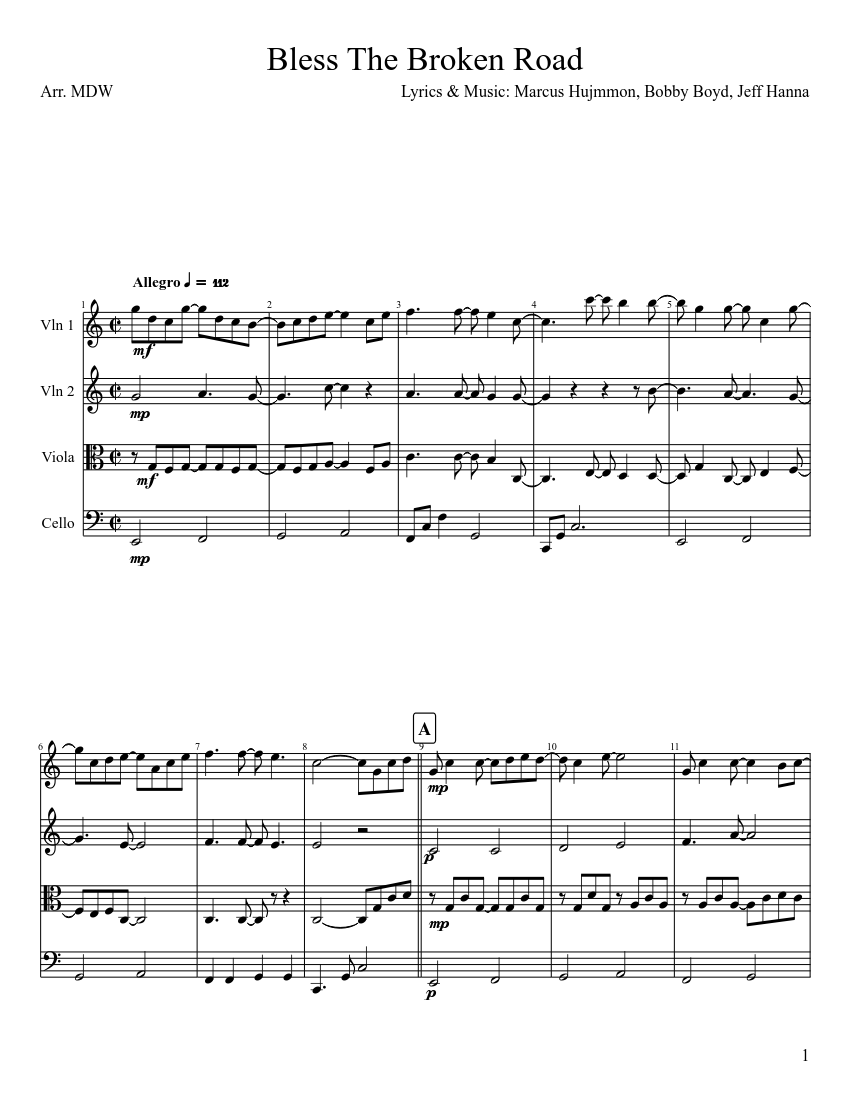 Bless The Broken Road Sheet music | Download free in PDF or MIDI