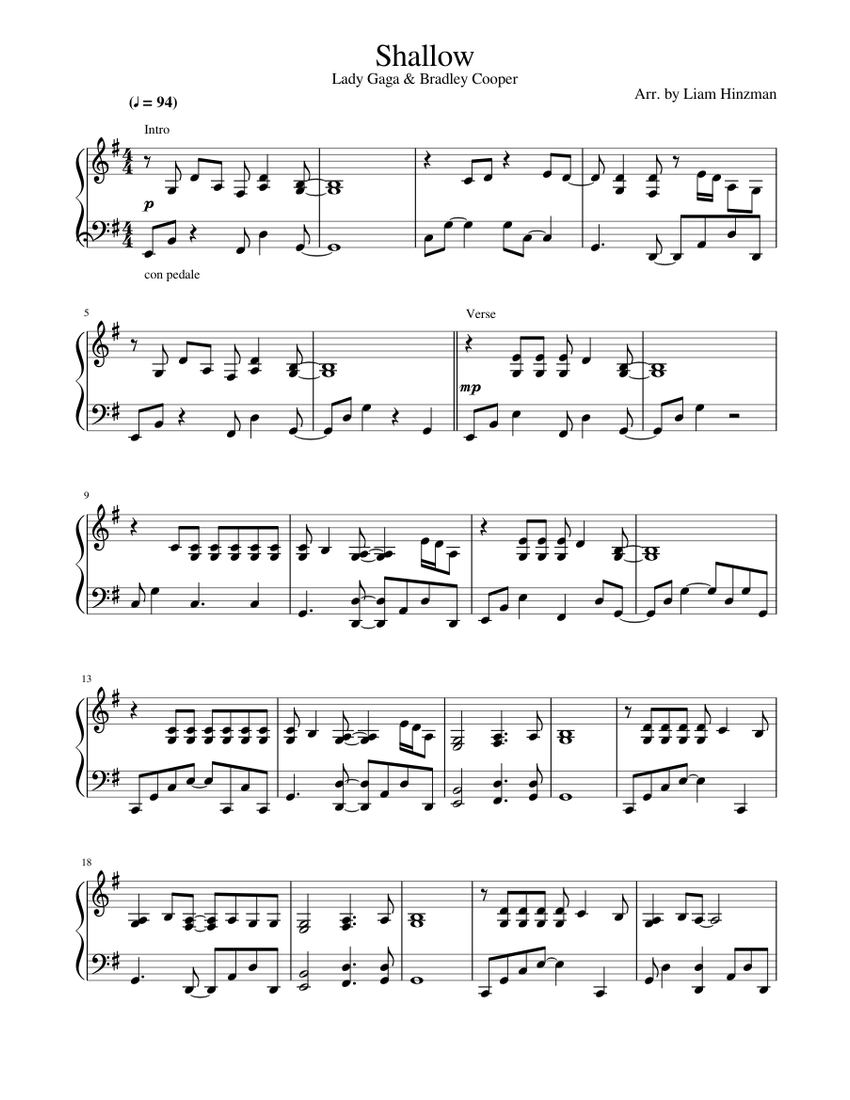 How To Play Shallow On Piano Easy