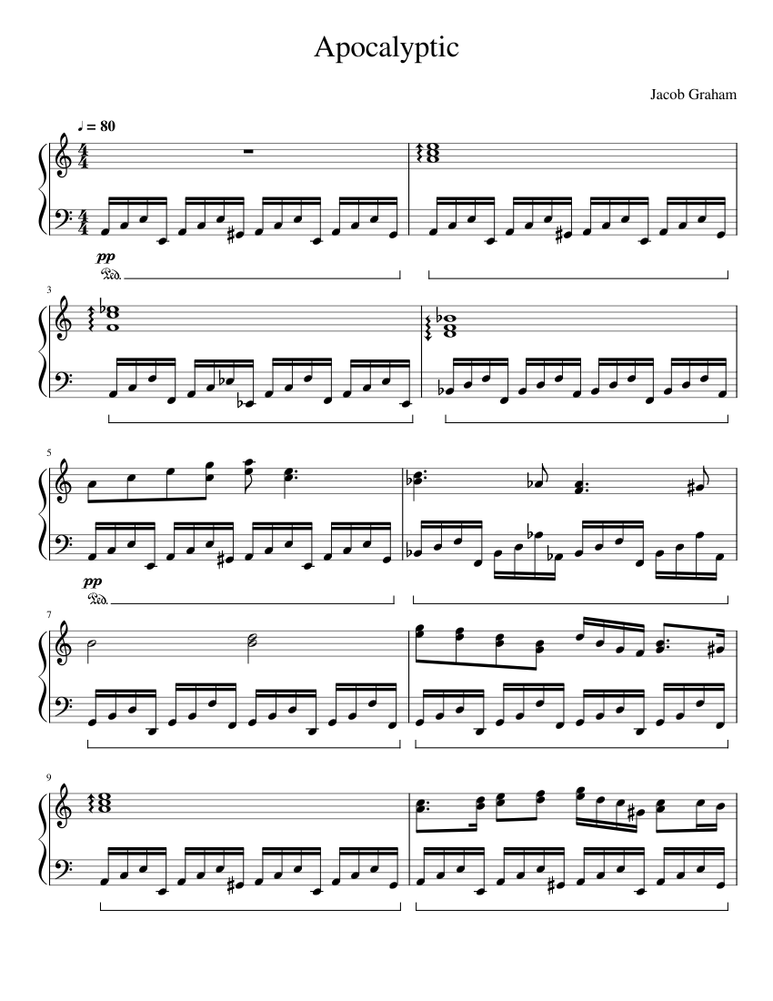 Apocalyptic Sheet music for Piano (Solo) | Musescore.com