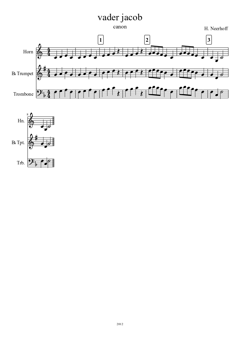 Onwijs Vader Jacob - piano tutorial RU-81