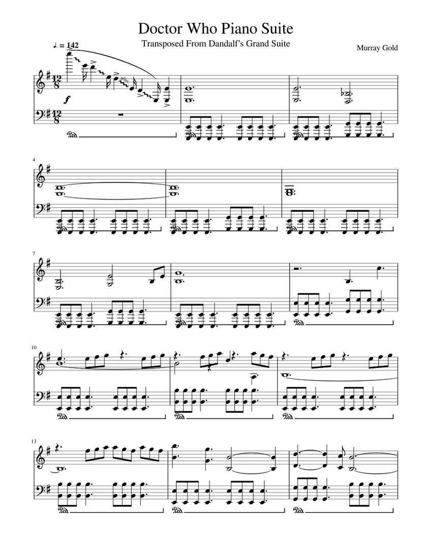 Doctor Who Piano Suite Sheet music for Piano Download free in PDF or