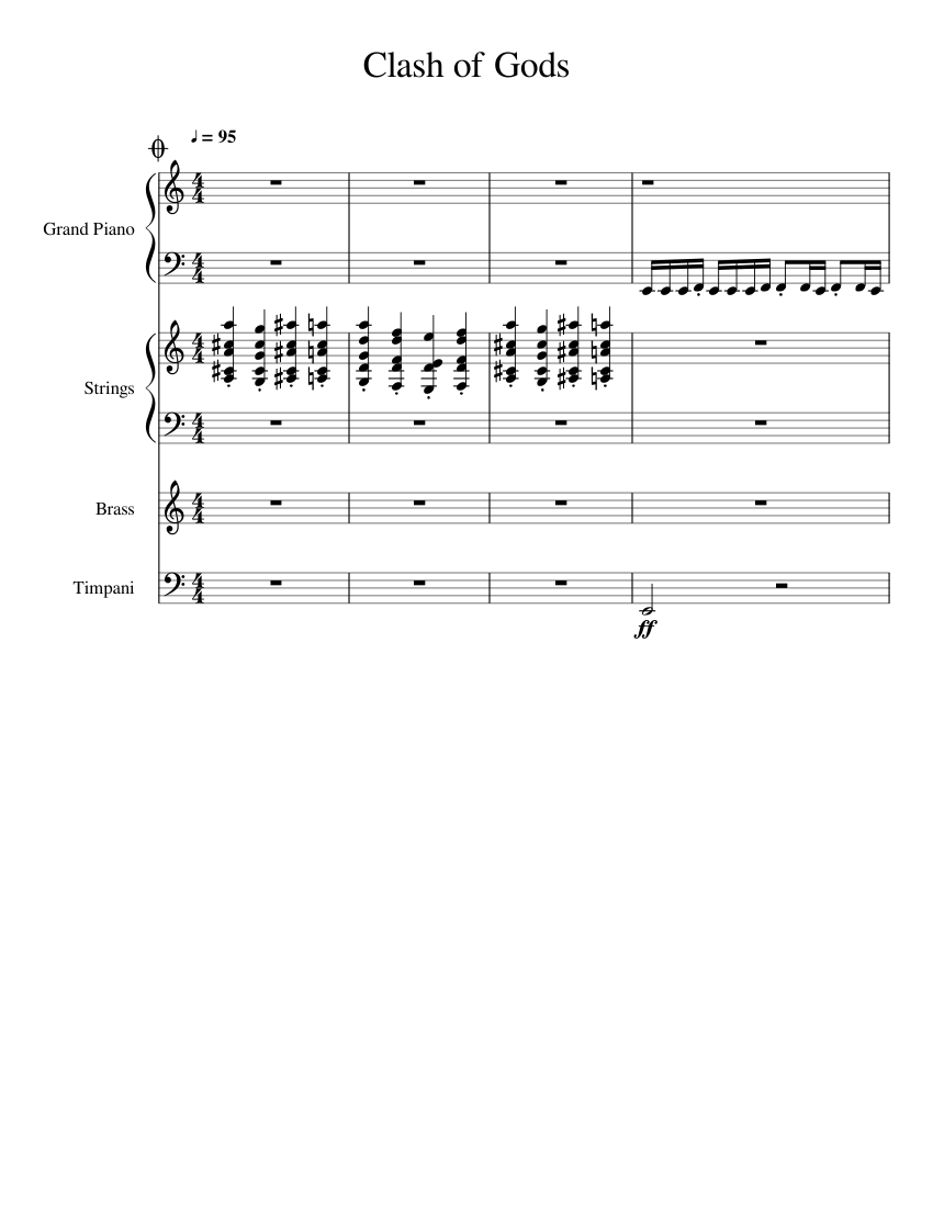Dragon Ball Clash Of Gods Sheet Music For Piano Strings Brass