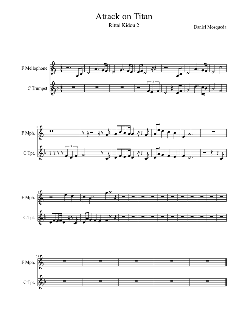 Attack on Titan Sheet music