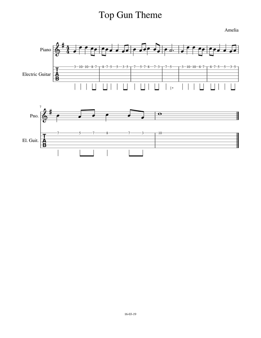 Smoke on the water Sheet music for Piano, Guitar Download free in PDF