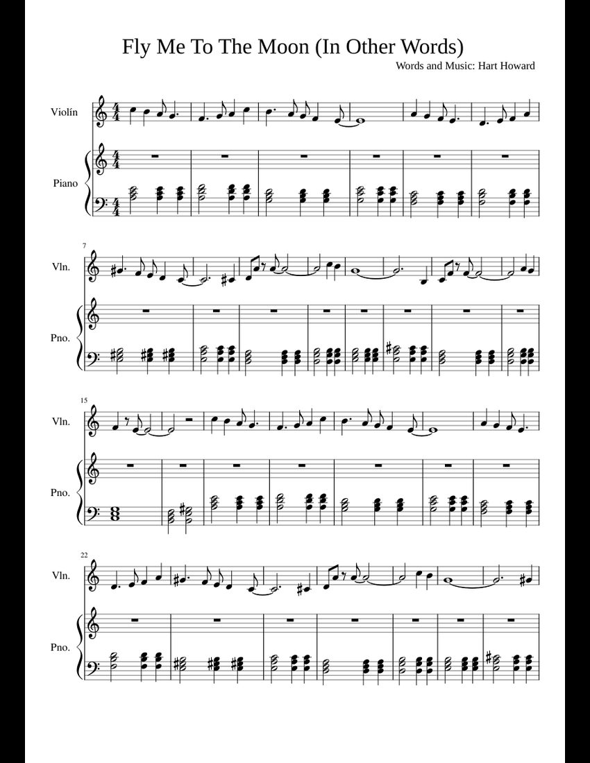 Fly me to the moon Violin Violin.pdf DocDroid