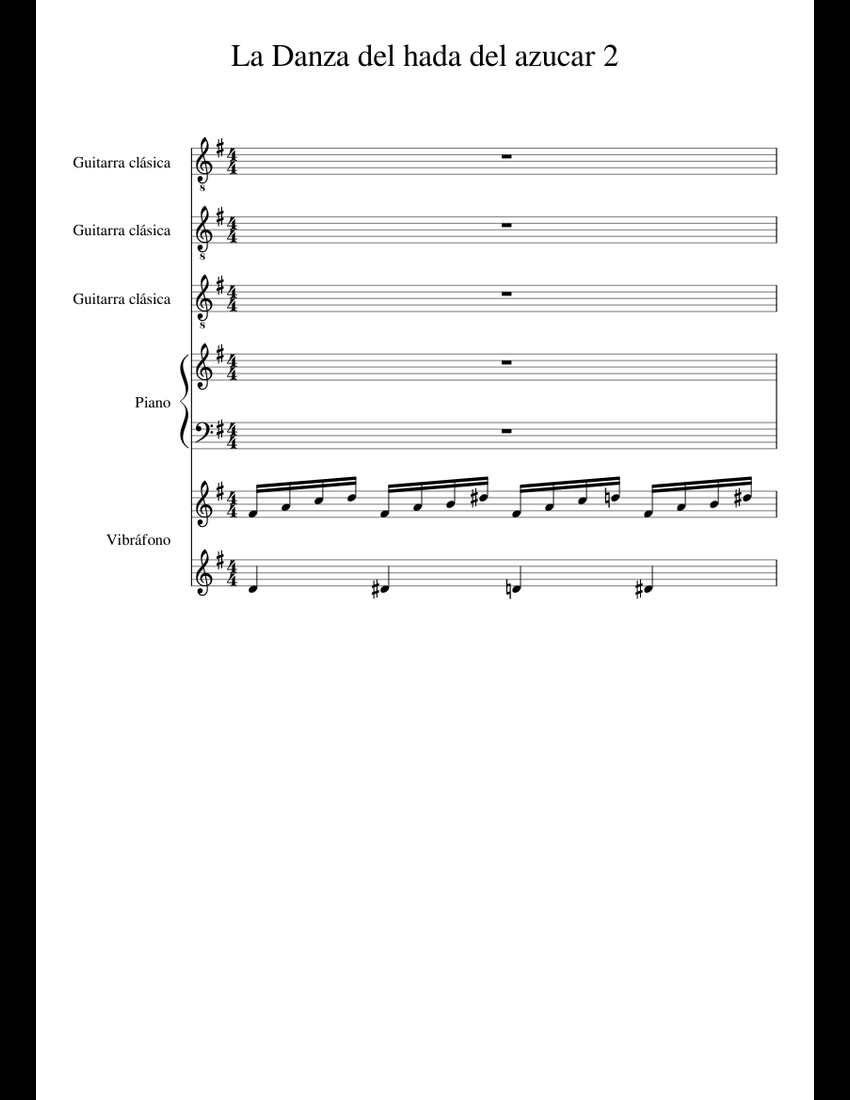 Danza Del Hada De Azucar Piano