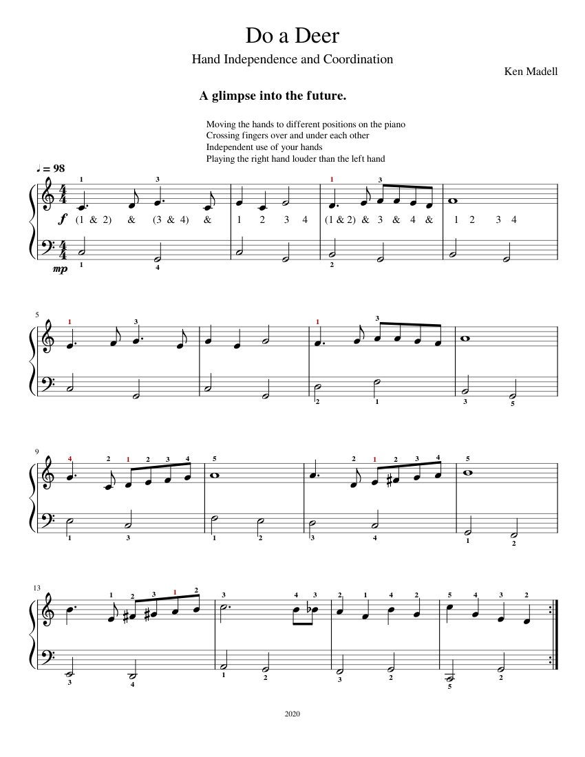 Do a Deer Sheet music for Piano (Solo) | Musescore.com