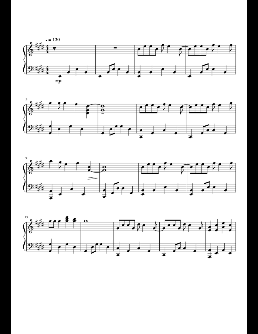Just Monica - A DDLC Song sheet music for Piano download free in PDF or ...