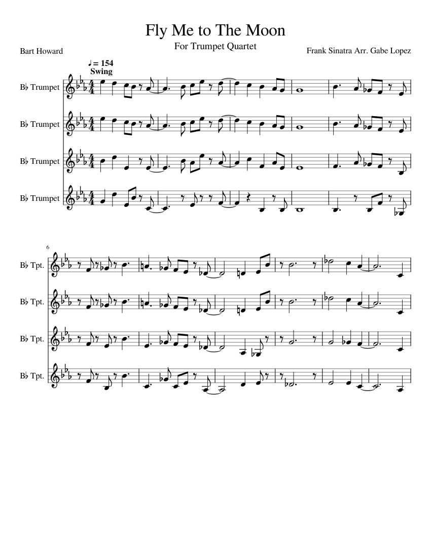 Fly Me to The Moon Sheet music for Trumpet | Download free in PDF or MIDI | Musescore.com