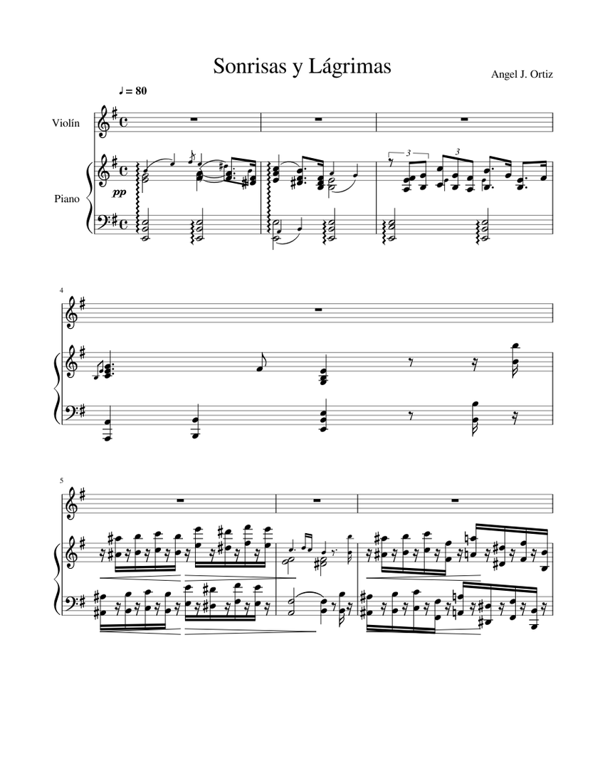 Do Re Mi Sonrisas Y Lagrimas Partitura Piano