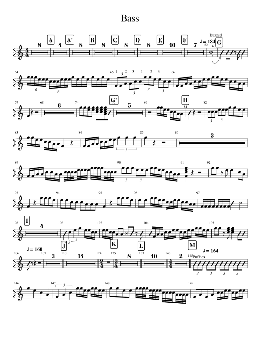 Bass Sheet music for Piano (Solo) | Musescore.com