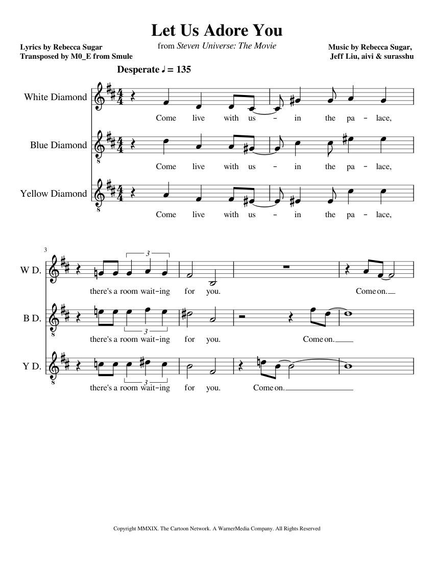 Let Us Adore You sheet music for Voice download free in PDF or MIDI