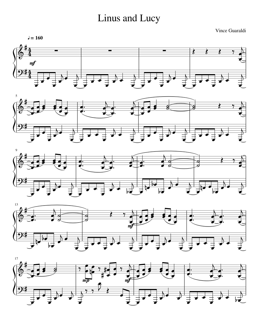 linus-and-lucy-sheet-music-for-piano-download-free-in-pdf-or-midi