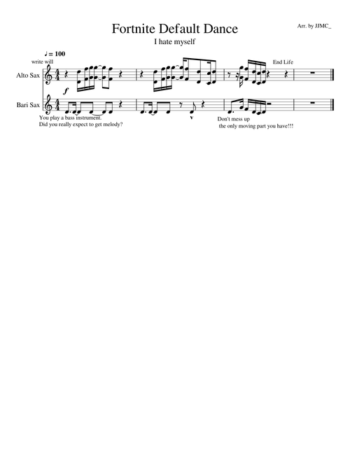 Sheet Music For Baritone Saxophone Musescore Com