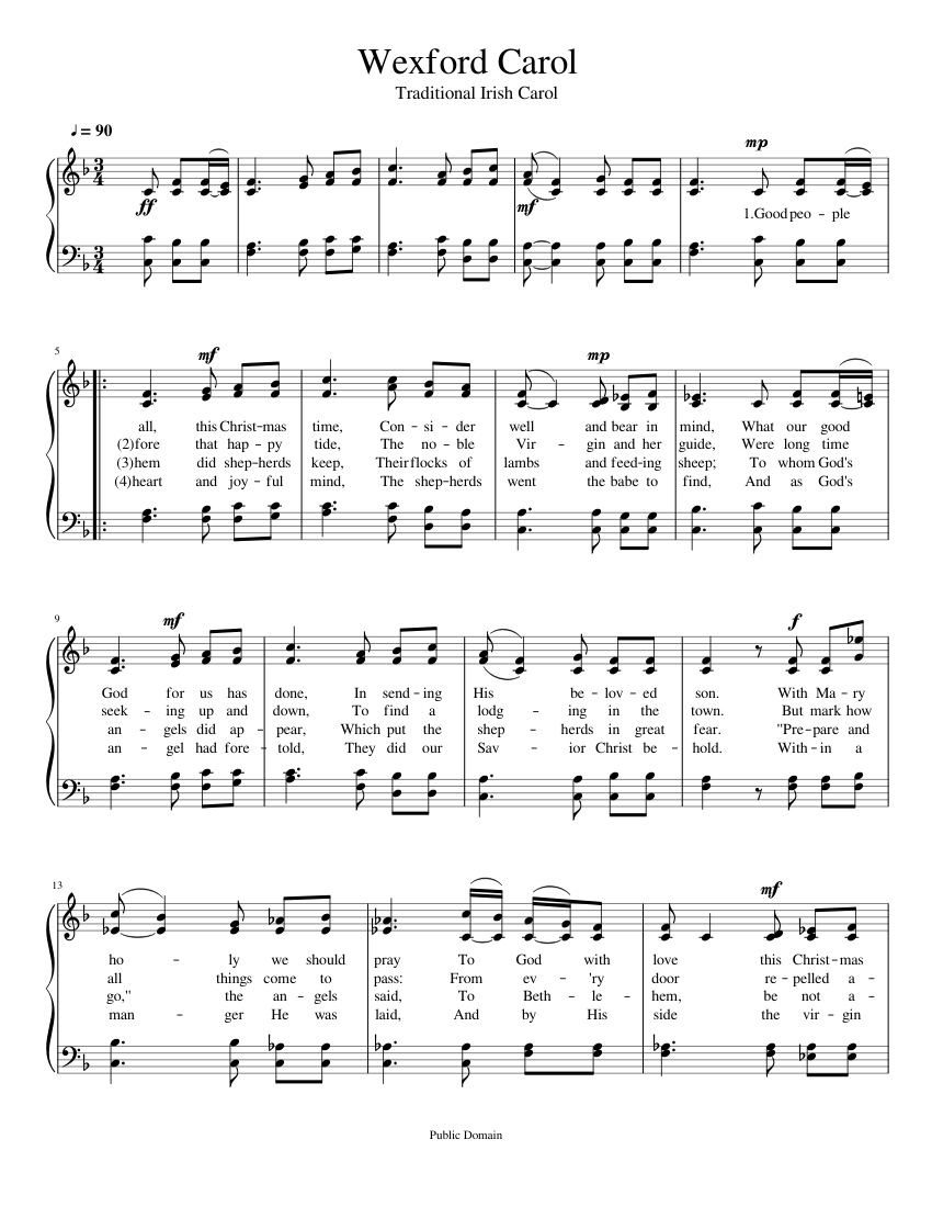 Wexford Carol Sheet Music For Guitar Download Free In PDF Or MIDI