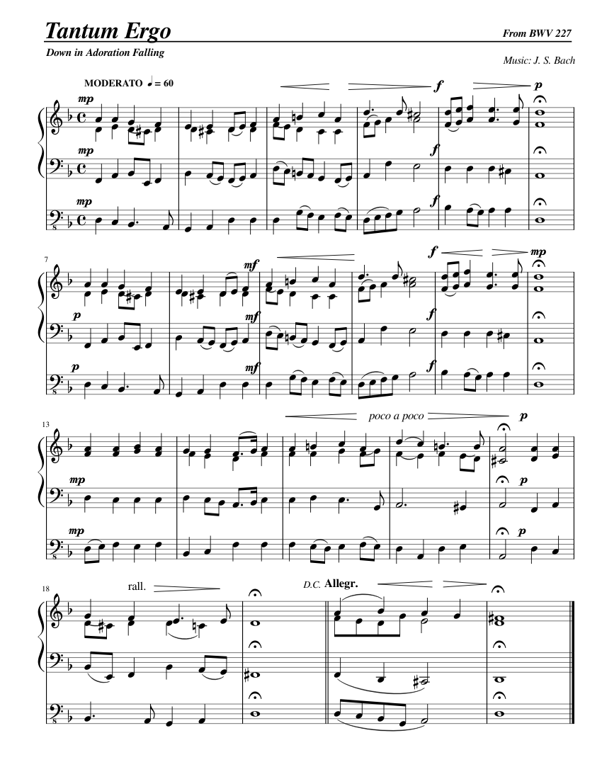 Tantum Ergo - Organ Sheet music for Organ (Solo) | Musescore.com