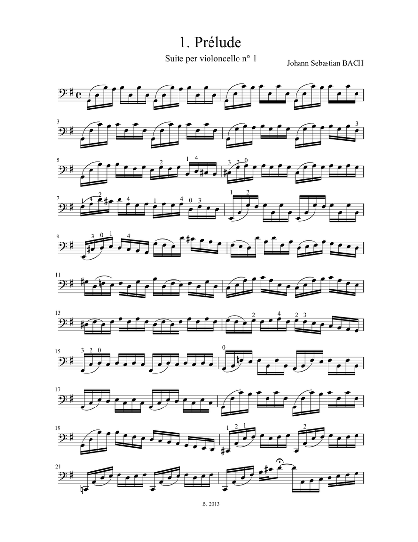 1._Prélude bach Sheet music | Musescore.com
