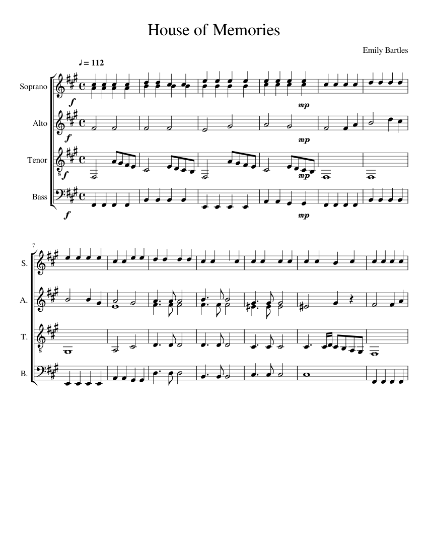 House of Memories Sheet music for Voice | Download free in PDF or MIDI