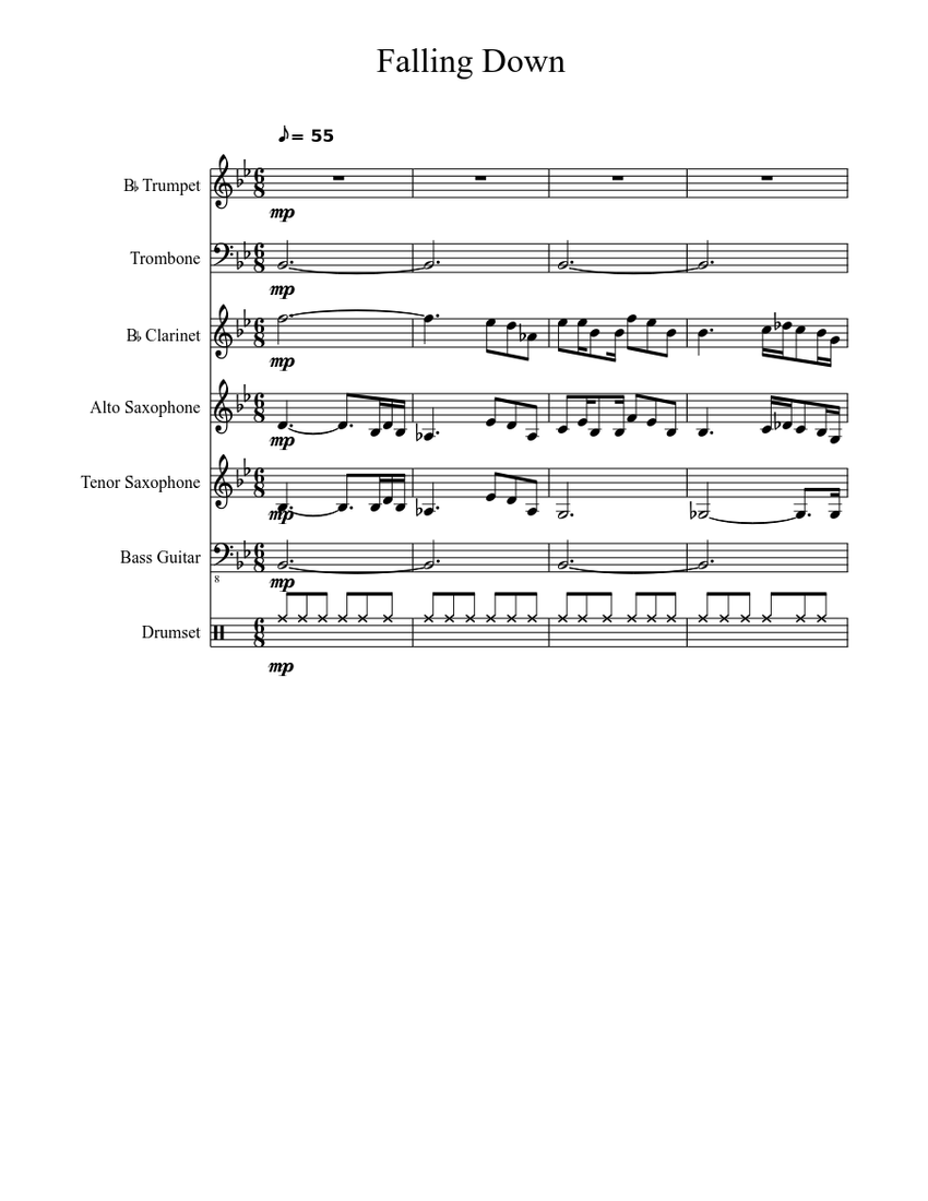 Falling Down Sheet music | Download free in PDF or MIDI | Musescore.com